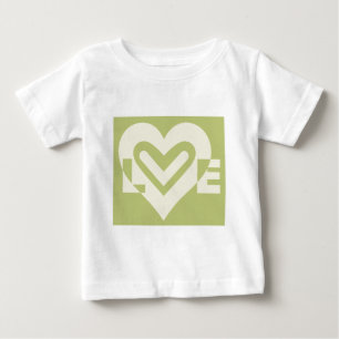 Camiseta Para Bebê Amor em Sage Green