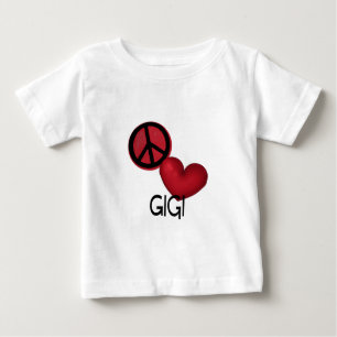 Camiseta Para Bebê Amor Gigi da paz