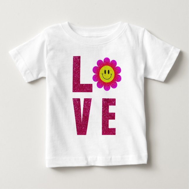 Camiseta Para Bebê Amor Girassol (Frente)