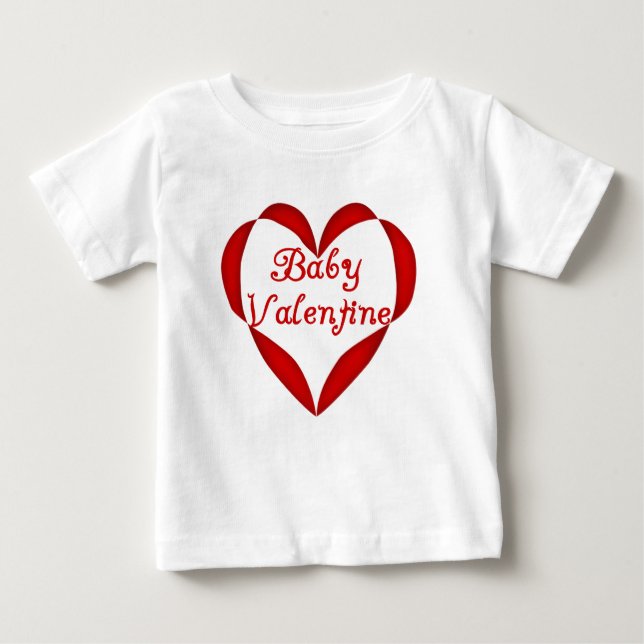 Camiseta Para Bebê Amor Namorados Coração Vermelho (Frente)