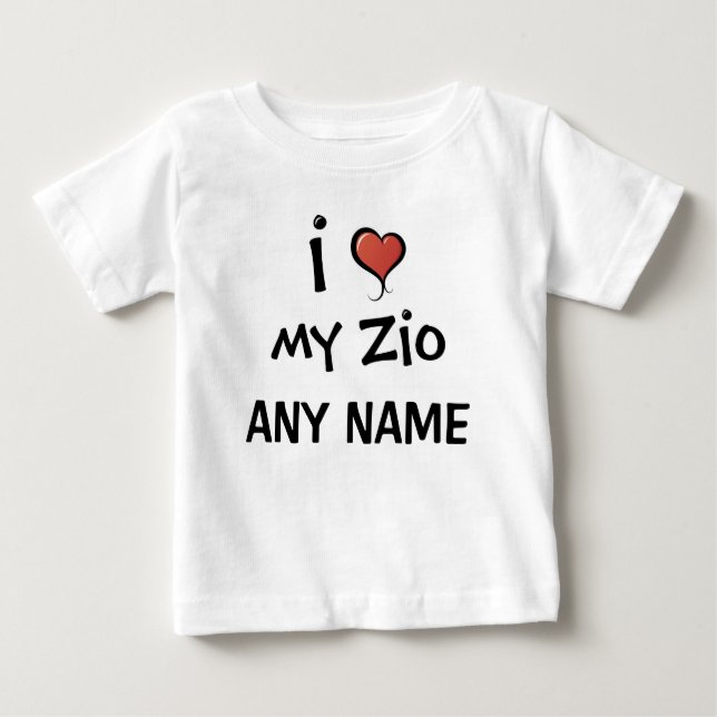 Camiseta Para Bebê Amor personalizado de Zio (Frente)