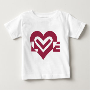 Camiseta Para Bebê Amor por Roxo de Vinho