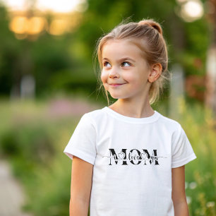 Camiseta Para Bebê Amor Preto e Branco Imprime Você Mamãe