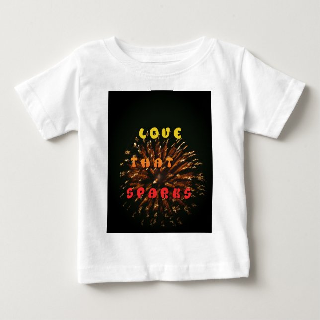 Camiseta Para Bebê Amor Que Gira Abstrato (Frente)