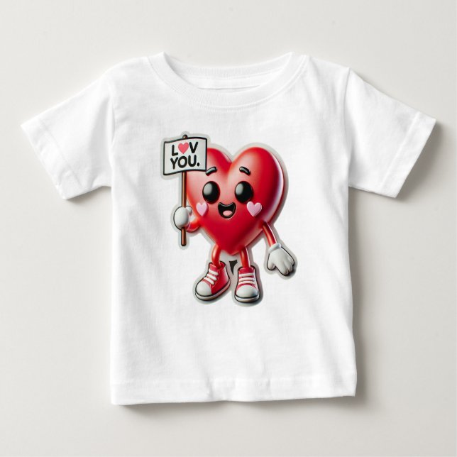 Camiseta Para Bebê Amor Sincero (Frente)