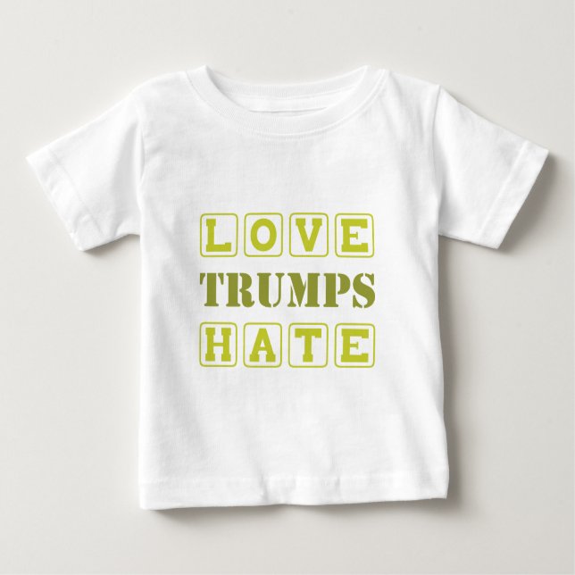 CAMISETA PARA BEBÊ AMOR TRUMPS ODIO (Frente)