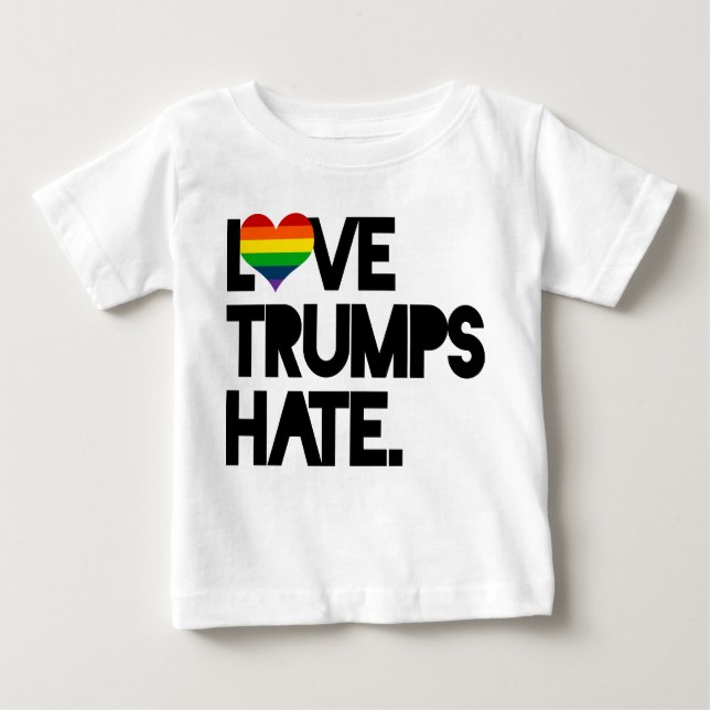 Camiseta Para Bebê Amor Trumps Ódio (Frente)