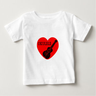 Camiseta Para Bebê Amor Ukulele