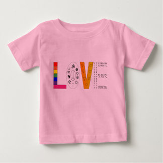 Camiseta Para Bebê Amor universal