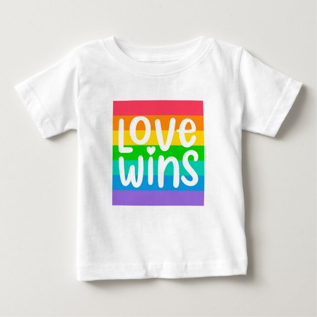 Camiseta Para Bebê Amor vence (Frente)
