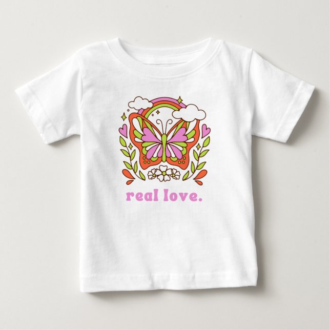 Camiseta Para Bebê Amor verdadeiro (Frente)