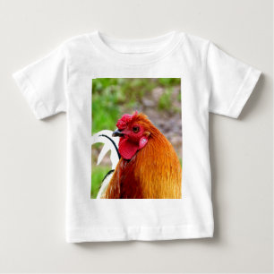 Camiseta Para Bebê Amor verdadeiro de espera do galo da galinha