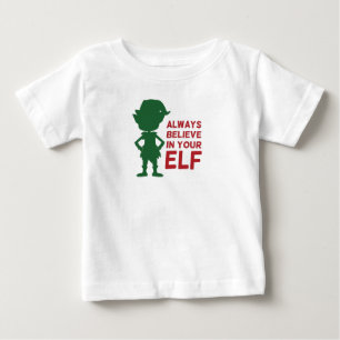 Camiseta Para Bebê Amor Vermelho Verde De Natal Bonito