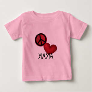 Camiseta Para Bebê Amor YiaYia da paz