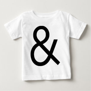 Camiseta Para Bebê Ampersand - Preto acendido