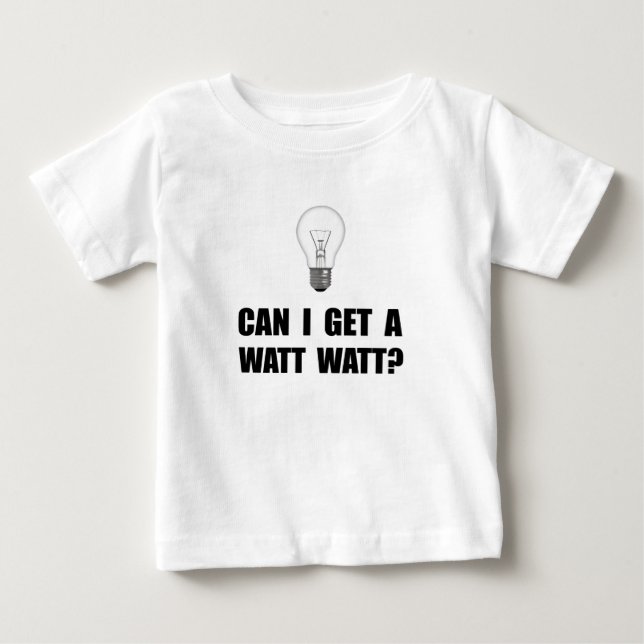 Camiseta Para Bebê Ampola do watt do watt (Frente)