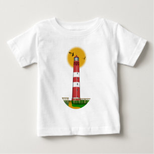 Camiseta Para Bebê Amrum Lighthouse Alemanha