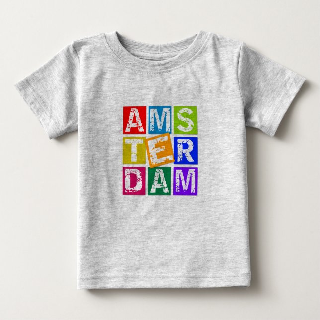 Camiseta Para Bebê Amsterdão (Frente)