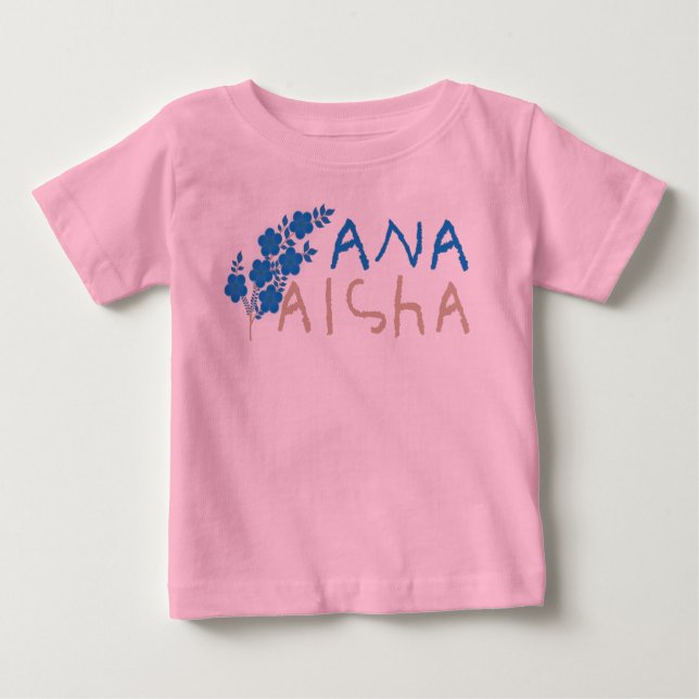 CAMISETA PARA BEBÊ ANA AISHA. (Frente)