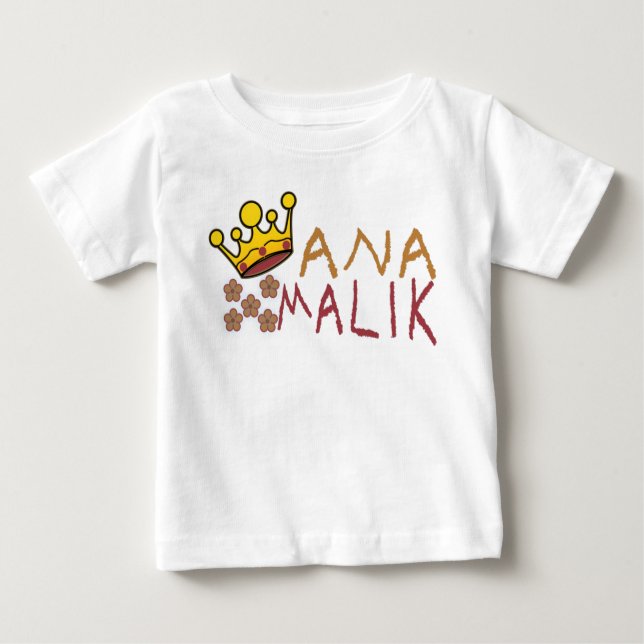 CAMISETA PARA BEBÊ ANA MALIK. (Frente)