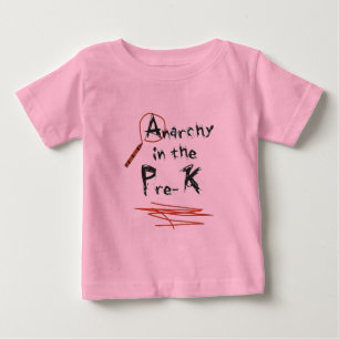 CAMISETA PARA BEBÊ ANARQUIA NO CREEPER ORGÂNICO DE PRE-K