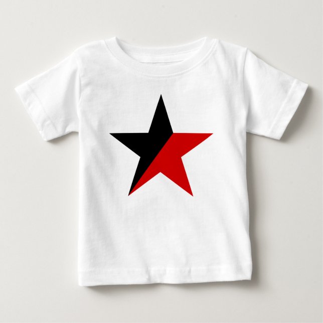 Camiseta Para Bebê Anarquismo do Anarquo-Sindicalismo das Estrelas Ne (Frente)