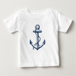Camiseta Para Bebê Âncora dos azuis marinhos