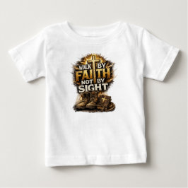 Camiseta Para Bebê Ande pela Fé, não pela Vista