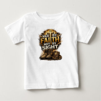 Camiseta Para Bebê Ande pela Fé, não pela Vista