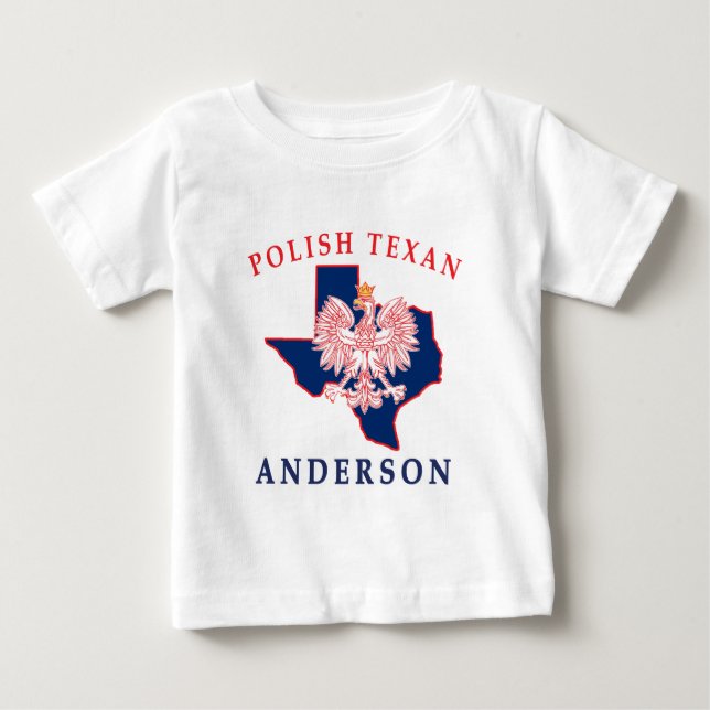Camiseta Para Bebê Anderson Polonês Texan (Frente)