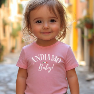 Camiseta Para Bebê Andiamo Baby! Viagens Inspiradas na Itália
