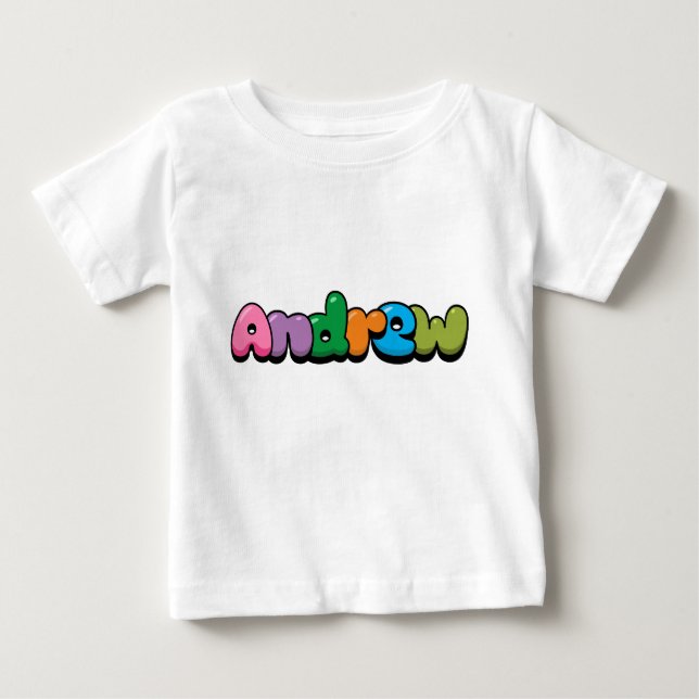 Camiseta Para Bebê Andrew (Frente)