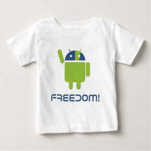 Camiseta Para Bebê Android=Freedom