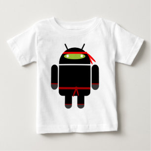 Camiseta Para Bebê Android Ninja