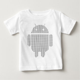 Camiseta Para Bebê Android---Preto do ASCII