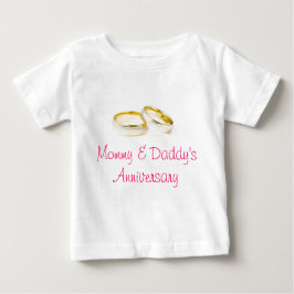 Camiseta Para Bebê Anéis de Casamento
