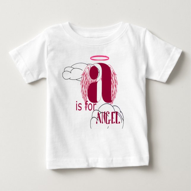 Camiseta Para Bebê Angel (Frente)