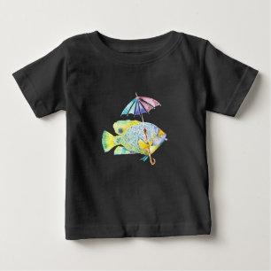 Camiseta Para Bebê Angel Fish Com Guarda-chuvas