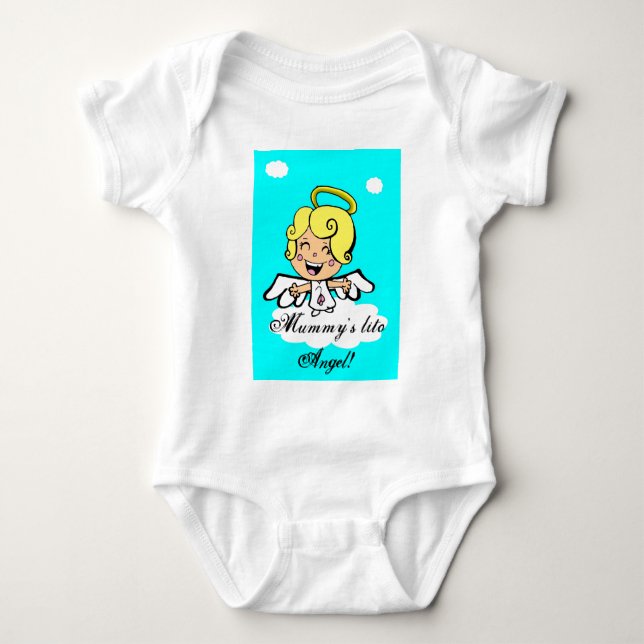 Camiseta Para Bebê angelfly, o lago da mamãe Angel! (Frente)