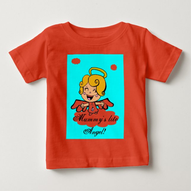 Camiseta Para Bebê angelfly, o lago da mamãe Angel! (Frente)