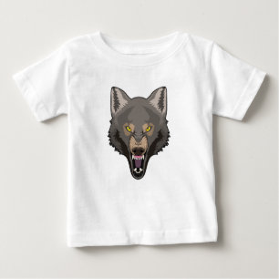 Camiseta Para Bebê Angry Wolf
