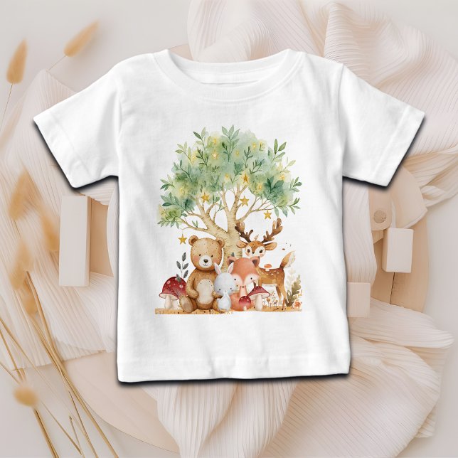 Camiseta Para Bebê Animais da Floresta Encantada (Criador carregado)