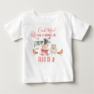 Camiseta Para Bebê Animais de exploração