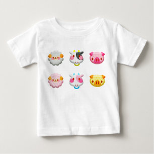 Camiseta Para Bebê Animais de exploração Kawaii