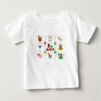 Camiseta Para Bebê Animais de fazenda