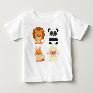 Camiseta Para Bebê animais, desenhos animados, fotos de leões