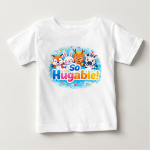 Camiseta Para Bebê Animais Fofos de Praia em Design