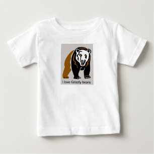 Camiseta Para Bebê Animais selvagens - Adoro BARRAS GRIZES - Vida sel