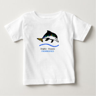 Camiseta Para Bebê Animais selvagens - GOLFINHO-FÊRICO - Oceano- Mari