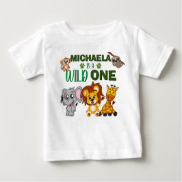 Camiseta Para Bebê Animais Selvagens Selvagens Selvagens Safari Prime